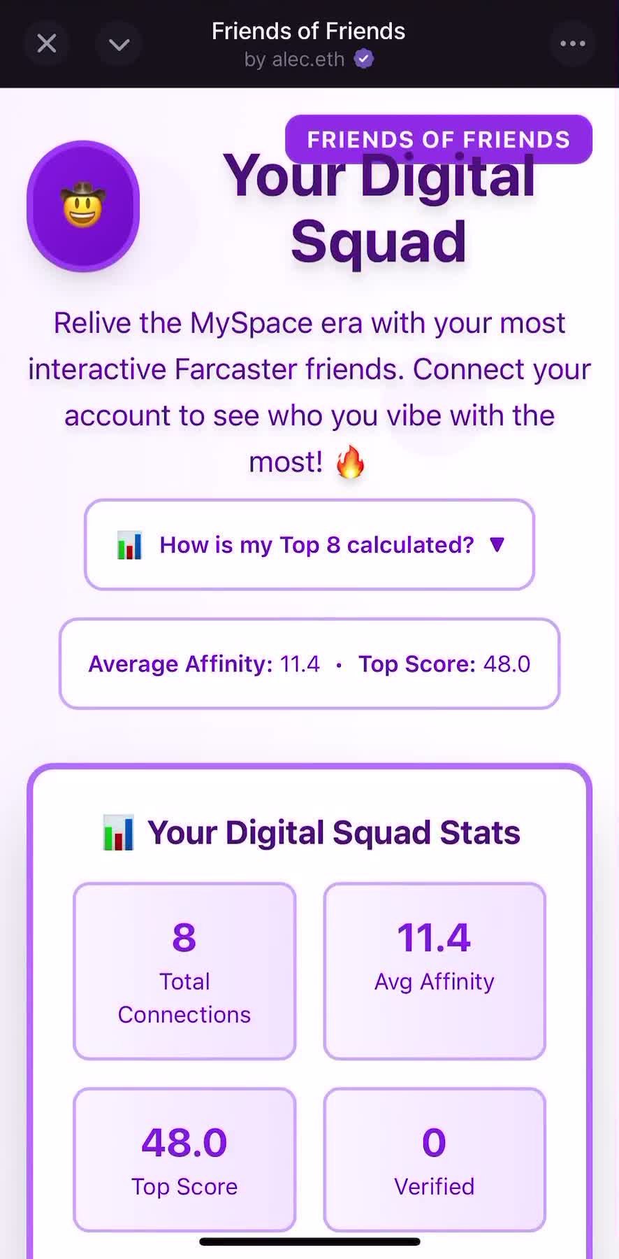 Friends of Friends: your digital squad stats on Farcaster